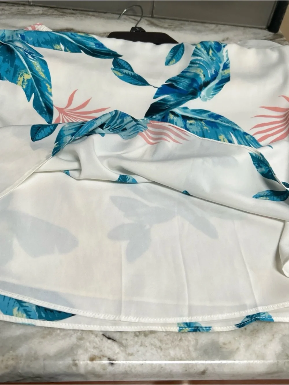 Buddy Love Mini Dress Womens S  Bell Sleeve Off Shoulder turquoise Printed Boho - Picture 7 of 9